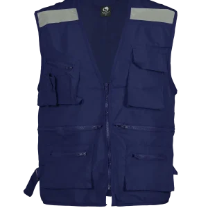 Chaleco Black Wolf Geo Poplin Azul Con Reflectante